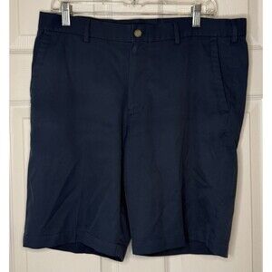 Peter Millar Performance Shorts Men's Size 36 Navy Blue Polyester Stretch Golf